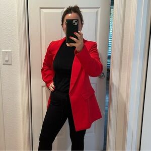 NWT Christmas Red festive blazer